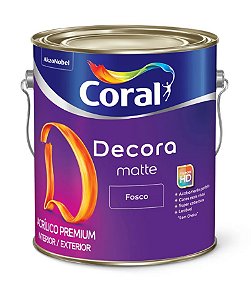 Tinta Latex Acrilico Fosco Coral Decora Matte 3,6L Branco