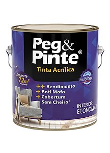 Tinta Látex Acrílico Fosco Eucatex Peg&Pinte 3.6L - Branco