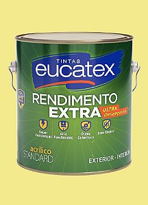 Tinta Látex Acrílico Fosco Eucatex Rende Extra 3.6L - Amarelo Canário