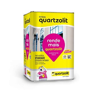 Tinta Latex Acrilico Fosco Quartzolit Rende Mais 18L Branco Neve