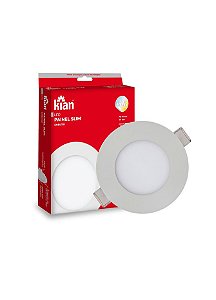 Luminaria Led Kian Embutir Redonda 6W Biv Slim (Luz Amarela)