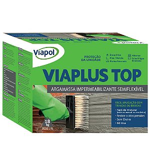 Argamassa Impermeabilizante Viaplus Top 18 Kg Cinza