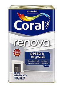 Tinta Coral Renova Gesso 18L Branco