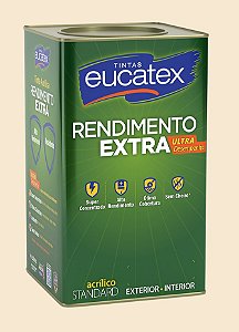 Tinta Eucatex Rende Extra Acrílica Fosco Palha 18L