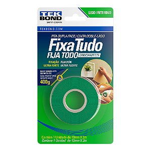 Fita Dupla Face Tek Bond 12Mmx 2Mt Verde