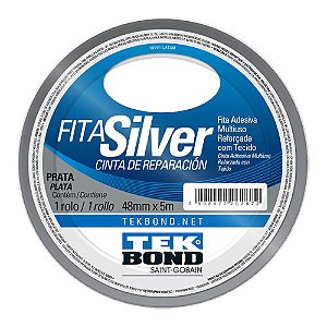 Fita Silver tape Tek Bond Prata 48Mm X 5M