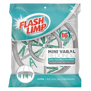 Mini Varal FlashLimp 16 Prendedores Lav6810