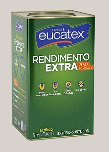 Tinta Eucatex Rende Extra Acrílica Fosco Gelo 18L