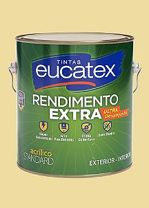 Tinta Látex Acrílico Fosco Eucatex Rende Extra 3.6L - Marfim