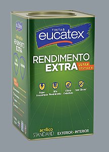 Tinta Eucatex Rende Extra Acrílica Fosco Cinza Granizo 18L