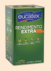 Tinta Eucatex Rende Extra Acrílica Fosco Perola 18L