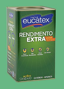 Tinta Eucatex Rende Extra Acrílica Fosco Verde Angra 18L