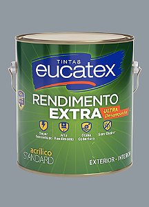 Tinta Látex Acrílico Fosco Eucatex Rende Extra 3.6L - Cinza Granizo