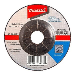 Disco Desbaste Metal Makita 4 1/2 115mm  D-55669/D-18459