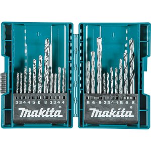 Conjunto de Brocas com 21 Peças Alvenaria Metal e Madeira - MAKITA-B-44884