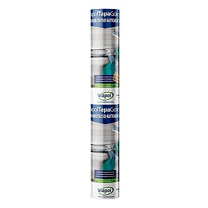 Manta Fita Asfáltica Multiuso Autoadesiva 94cm X 10m Viapol Cor Alumínio