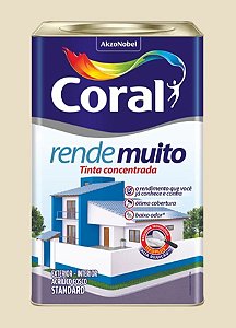 Tinta Látex Acrílico Fosco Coral Rende Muito 16L - Palha