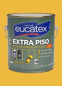 Tinta Acrílica Piso Eucatex Fosco 3.6L - Amarelo Demarcação