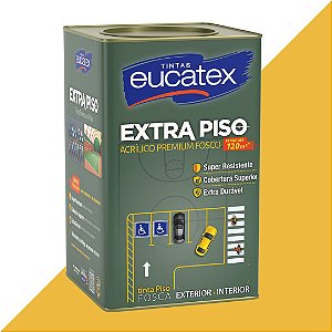 Tinta Acrílica Piso Eucatex Fosco 18L - Amarelo Demarcação