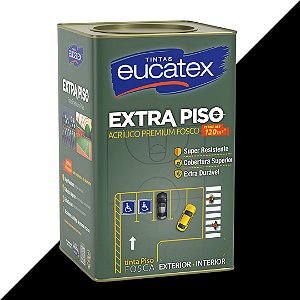 Tinta Acrílica Piso Eucatex Fosco 18L - Preto