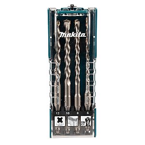 Jogo de Brocas SDS-PLUS 6 - 12 mm com 4 Peças - MAKITA-D-74756