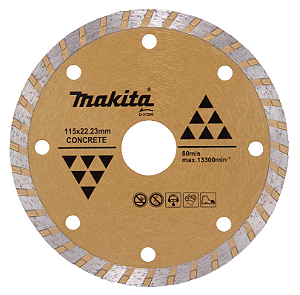 Disco Diamantado Makita para esmerilhadeira Dourado para concreto D-37596