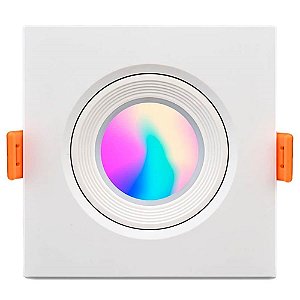 Luminária Led Elgin Ecospot Quadrado Rgbw 5W 3000-6500K