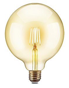 Lâmpada De Filamento Led Elgin G125 4W Biv (Luz Amarela) 2200K