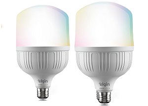 Lâmpada Led Inteligente Elgin Smart Color 20W Biv Rgb Wi-Fi