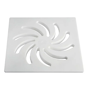 Grelha Quadrada Pvc Vortice 100mm Branco Amanco