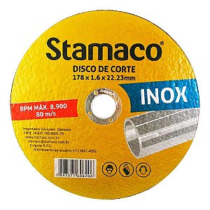 Disco Corte Inox (7) 178X1.6X22 Stamaco