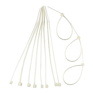 Abraçadeira de Nylon 4,8x250mm com 100 pçs branca EDA Ref.9YR