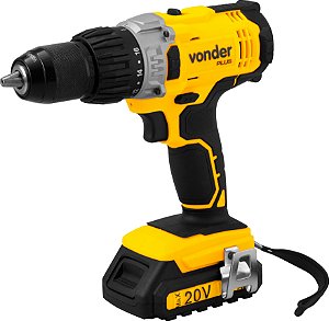 Parafusadeira/furadeira de impacto Vonder Plus a bateria 20V com fonte de carregamento bivolt automática ref.PFV 200I