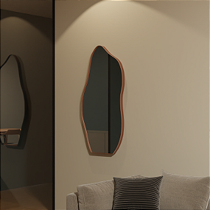 Espelho corpo inteiro Orgânico Arezzo com Borda cor Caramelo 150X60cm Vmex