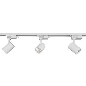 Trilho de iluminação Branca de 1 metro com 3 Spot de Led llumm 9W Luz Amarela 3000K - TRC3X9W3KBC