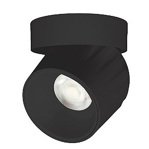 Spot de Sobrepor Llumm Stark 360 12W PT Bivolt Luz Amarela 3000K 73X100MM - SSTK12W3KPT