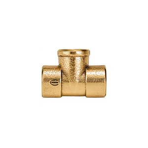 Tê de Bronze com Redução Eluma R.20 - 22 x 1 x 22 mm