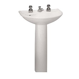 Lavatório louça Incepa Calyps para coluna 54x42 cm Branco