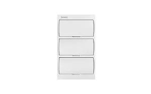 Quadro de Distribuição PVC 36 Disjuntores Branco sem Barramento para Sobrepor IEC-PB – Soprano