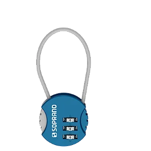 Cadeado Soprano Z35 Azul com Segredo Numérico – Zamac