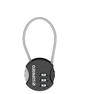 Cadeado Soprano Z35 Preto com Segredo Numérico – Zamac