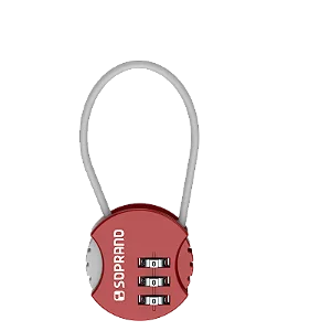 Cadeado Soprano Z35 Vermelho com Segredo Numérico – Zamac