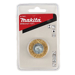 Escova de Aço Tipo Circular Makita D-73651 – 38mm com Encaixe Sextavado 1/4 para Furadeira