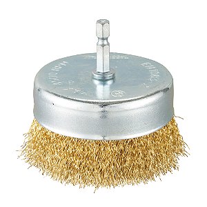 Escova de Aço Tipo Copo Makita D-73645 – 80mm com Haste 1/4 para Furadeira