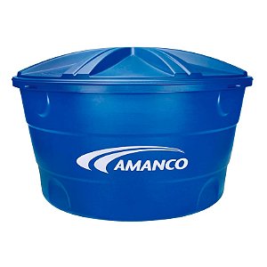 Caixa D'Água Amanco Wavin 1000L Azul com Tampa Encaixe