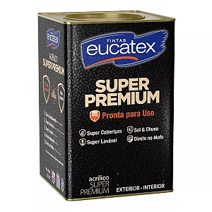 Tinta Acrílica Super Premium Eucatex Branco Fosco 18L