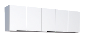 Armário Aéreo para Cozinha 5 Portas 194cm Cisne Branco – Cozimax