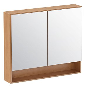 Espelheira de Madeira 2 Portas e Nicho 800 JQB – Cozimax