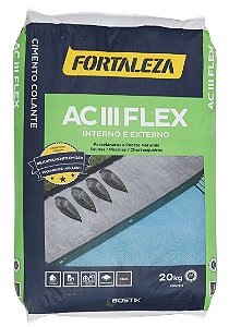 Argamassa AC3 Flex Fortaleza Cinza 20kg