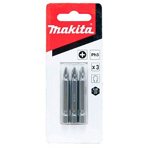 Ponta Bit Philips PH3 50 mm Makita com 3 Peças – B-25362
